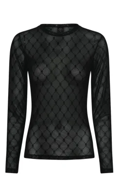 Hype The Detail Bluse - Mesh - Black