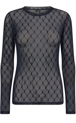 Hype The Detail Bluse - Mesh - Navy