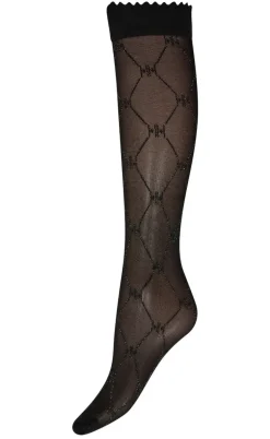 Hype The Detail Knæstrømper - Lurex - Grey Silver