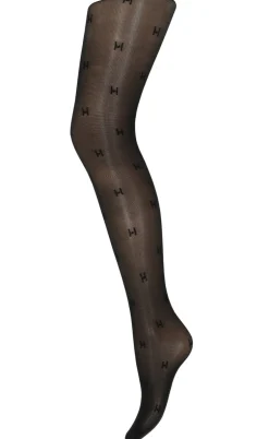 Hype The Detail Strømpebukser - H-Logo 25 Denier - Black