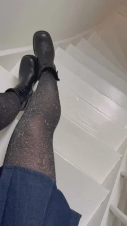 Hype The Detail Strømpebukser - Heavy Logo - Beige