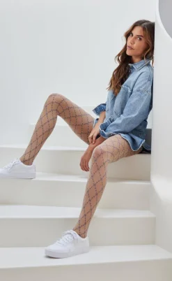 Hype The Detail Strømpebukser - Logo 25 Denier - Blue