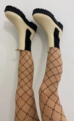 Hype The Detail Strømpebukser - Logo 25 Denier - Golden