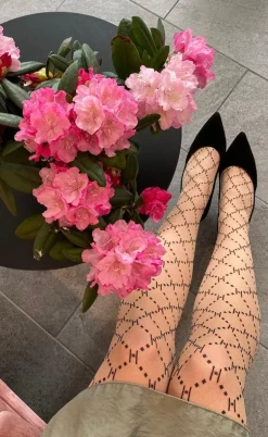 Hype The Detail Strømpebukser - Logo 25 Denier - Golden