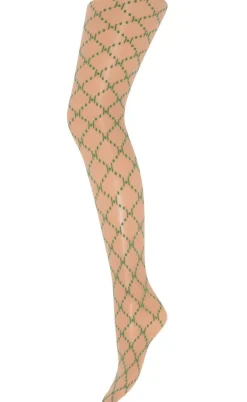 Hype The Detail Strømpebukser - Logo 25 Denier - Green