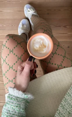 Hype The Detail Strømpebukser - Logo 25 Denier - Green