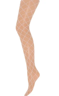 Hype The Detail Strømpebukser - Logo 25 Denier - White