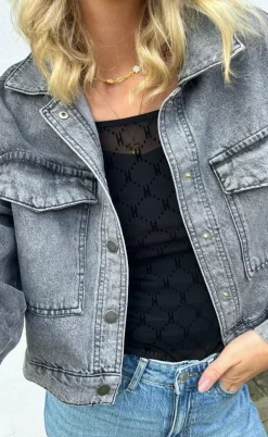 Hype The Detail Top - Mesh Singlet - Black