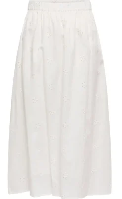 JDY Nederdel - Clara Anglaise - Cloud Dancer