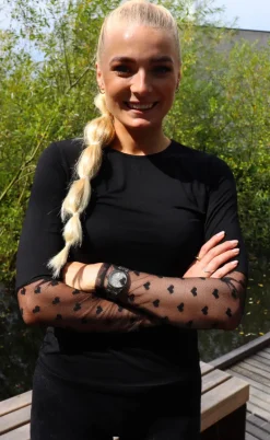 Liberte Bluse - Isa Ls Lace Sleeve - Black Heart