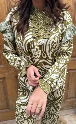 Liberte Bluse - Tia Frill - Army