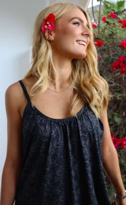 Liberte Kjole - Alma Long Strap - Black Lace