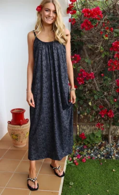 Liberte Kjole - Alma Long Strap - Black Lace