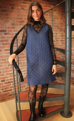 Liberte Kjole - Dibby Quilt - Blue Denim