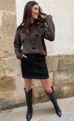 Liberte Nederdel - Asta - Black Denim