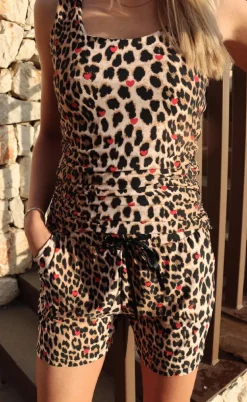 Liberte Shorts - Alma - Lux Leo/Red Heart