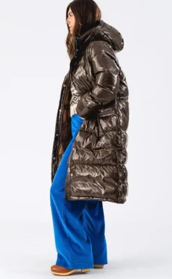 Lollys Laundry Jakke - Willa Long - Dark Mokka