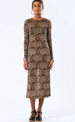 Lollys Laundry Kjole - Logan Maxi - Leopard Print