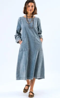 Lollys Laundry Kjole - Lucas - Washed Denim