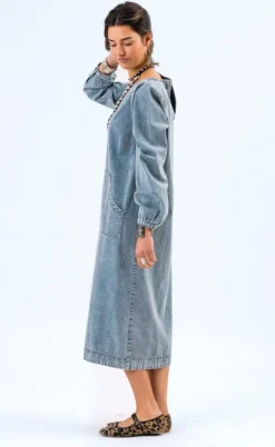 Lollys Laundry Kjole - Lucas - Washed Denim