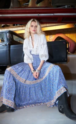 Lollys Laundry Nederdel - Diamond - Blue