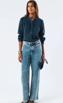 Lollys Laundry Skjorte - Nicky - Dark Blue