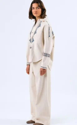 Lollys Laundry Skjorte - Veida - Creme