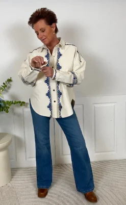 Lollys Laundry Skjorte - Veida - Creme