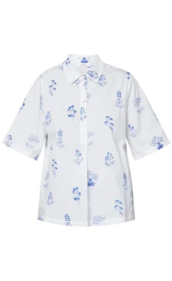 Love & Divine Bluse - Love1351 - White/Blue