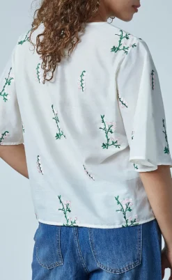 Love & Divine Bluse - Love1375-1 - Cream/Flower