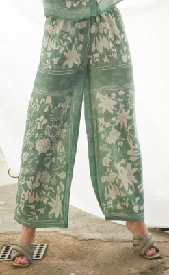 Love & Divine Bukser - Love1176-4 - Green Flower