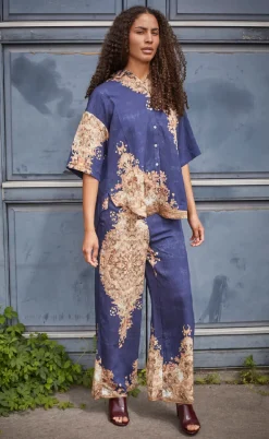 Love & Divine Bukser - Love1176-5 - Navy/Paisley