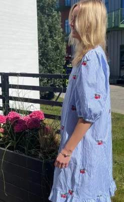 Love & Divine Kjole - Love1385 - Blue/Cherry