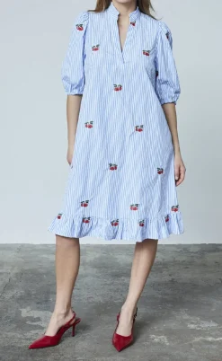 Love & Divine Kjole - Love1385 - Blue/Cherry