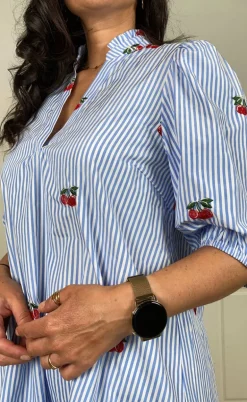 Love & Divine Kjole - Love1385 - Blue/Cherry