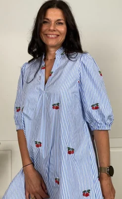 Love & Divine Kjole - Love1385 - Blue/Cherry