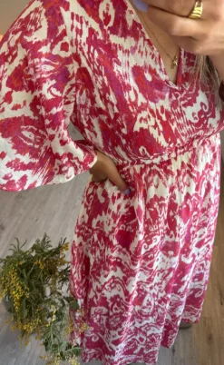 Love & Divine Kjole - Love1340-1 - Red Ethnic