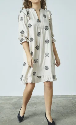 Love & Divine Kjole - Love1235-1 - Bamboo/Black Flower