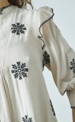 Love & Divine Kjole - Love1235-1 - Bamboo/Black Flower