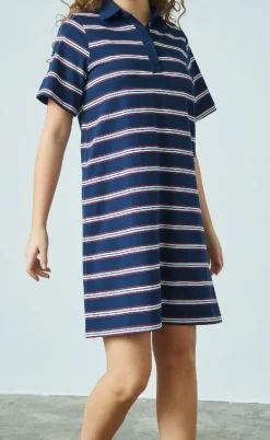 Love & Divine Kjole - Love1349 - Navy/Stripe