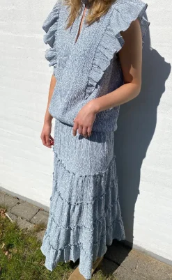 Love & Divine Nederdel - Love1326 - Blue/White Stripe