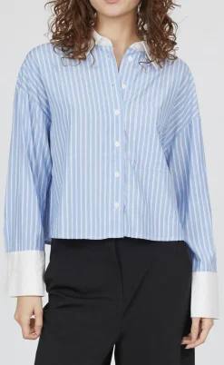 Love & Divine Skjorte - Love1280  -  Blue Stripe