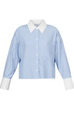 Love & Divine Skjorte - Love1280  -  Blue Stripe