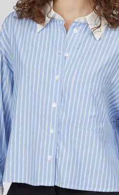 Love & Divine Skjorte - Love1280  -  Blue Stripe