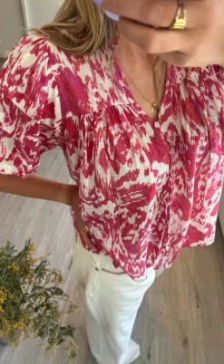 Love & Divine Skjorte - Love1336-1 - Red Ethnic