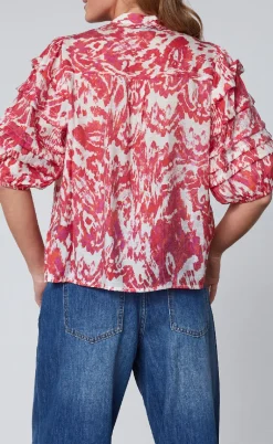 Love & Divine Skjorte - Love1336-1 - Red Ethnic