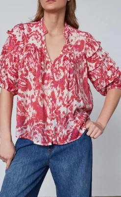 Love & Divine Skjorte - Love1336-1 - Red Ethnic