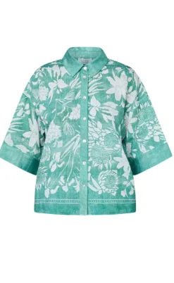 Love & Divine Skjorte - Love1338 - Green Flower