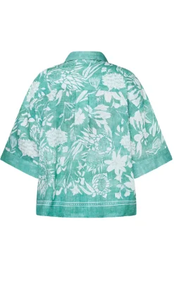 Love & Divine Skjorte - Love1338 - Green Flower