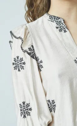 Love & Divine Skjorte - Love1347 - Bamboo/Black Flower